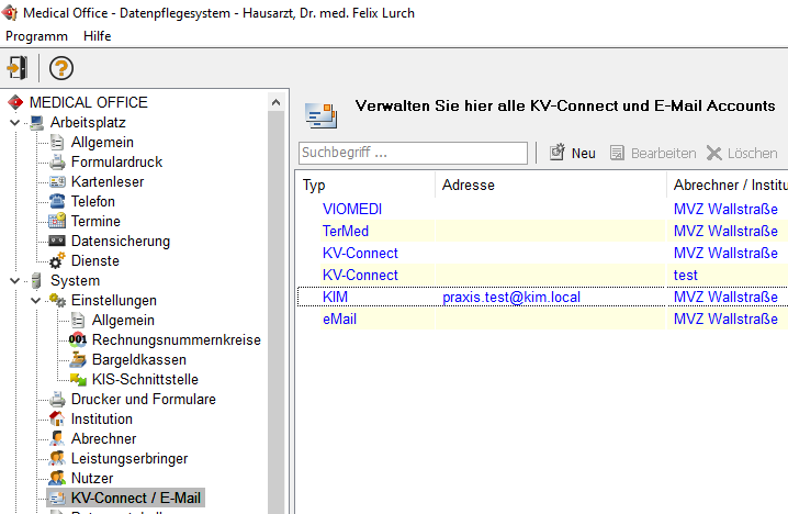 Praxissoftware MEDICAL OFFICE und KIM