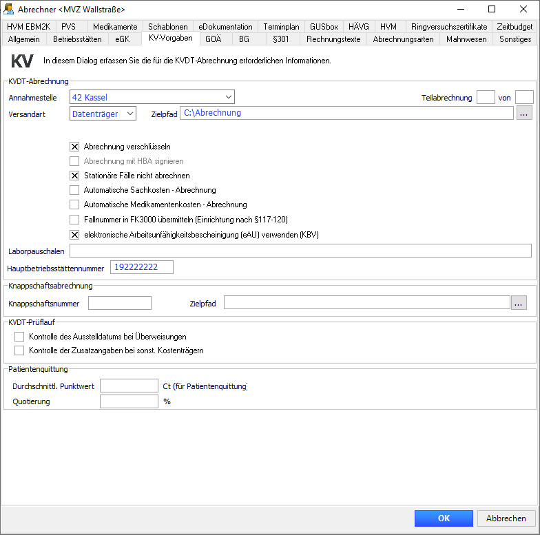 Arztsoftware MEDICAL OFFICE Datenpflegesystem eAU