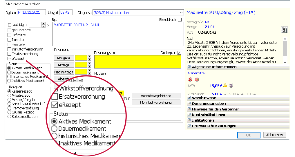 Ausstellen eines eRezepts