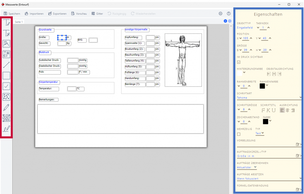 Arztsoftware MEDICAL OFFICE Formulare gestalten neu