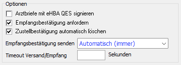 Praxissoftware MEDICAL OFFICE KIM Zustellbestätigung automatisch löschen