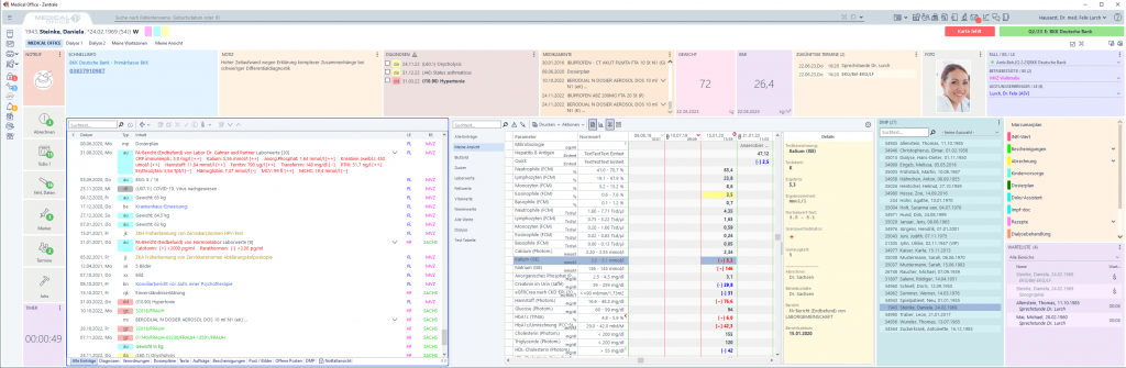 Arztsoftware MEDICAL OFFICE dynamische Oberfläche einrichten
