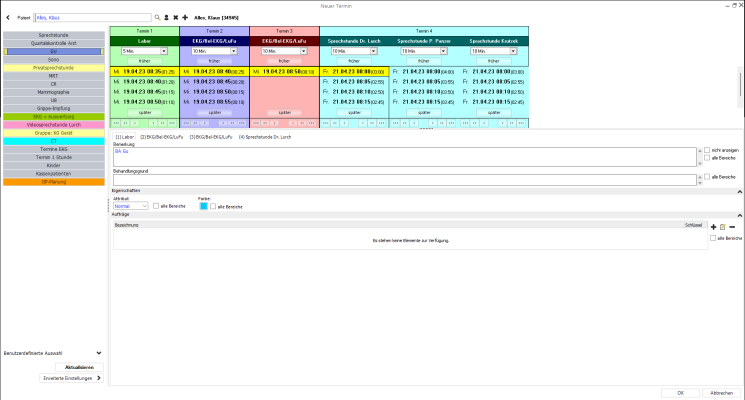 MEDICAL OFFICE Modul Organisation Terminplan
