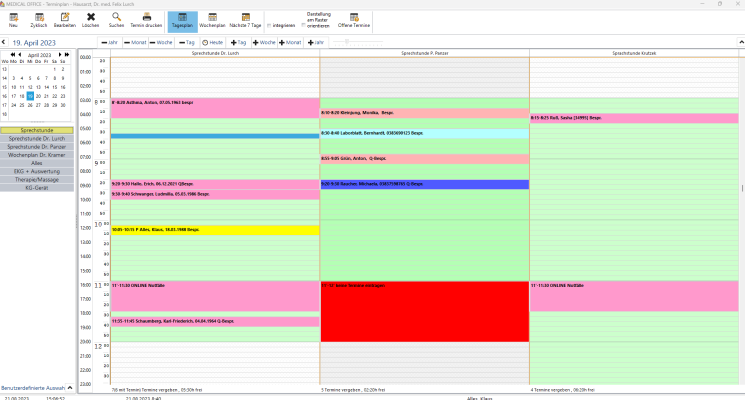 MEDICAL OFFICE Modul Organisation Terminplan