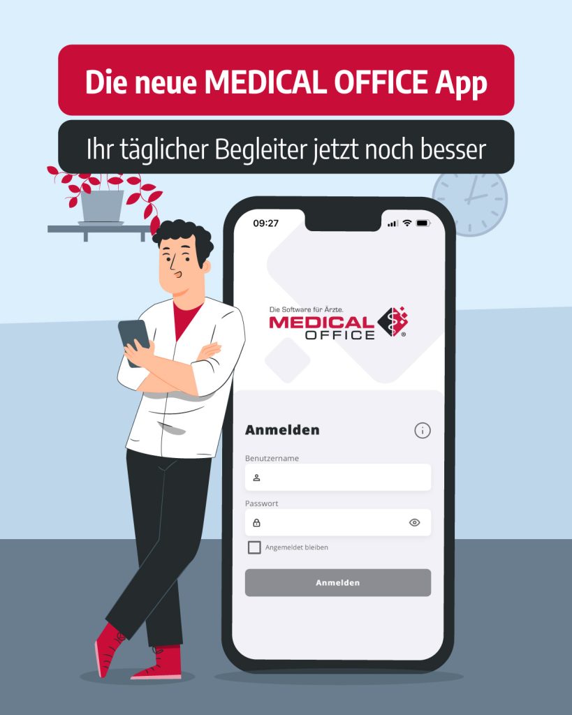 MEDICAL OFFICE App Login-Bereich