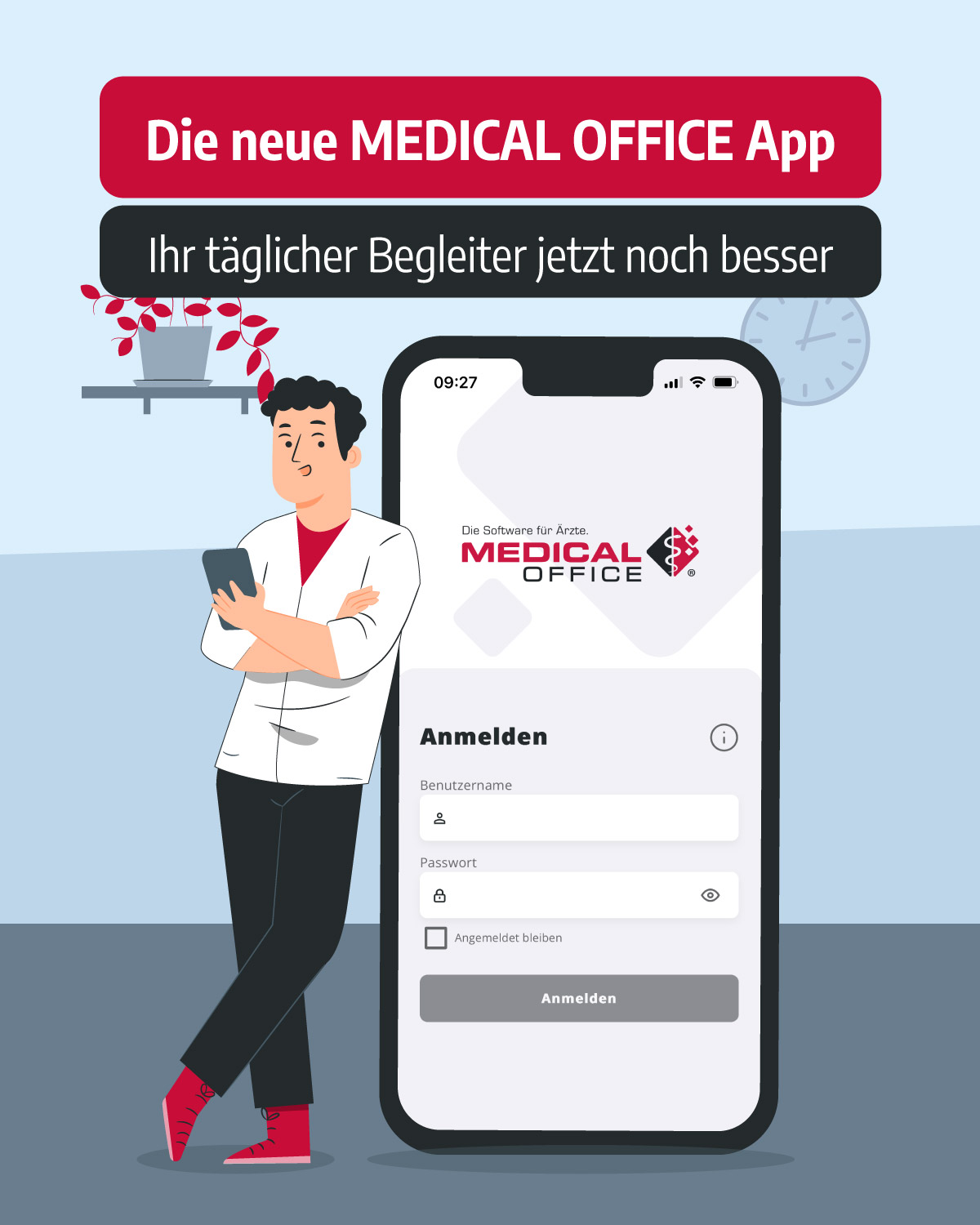 MEDICAL OFFICE App Login-Bereich