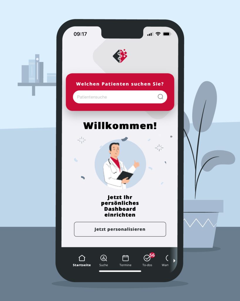 MEDICAL OFFICE App - Startseite