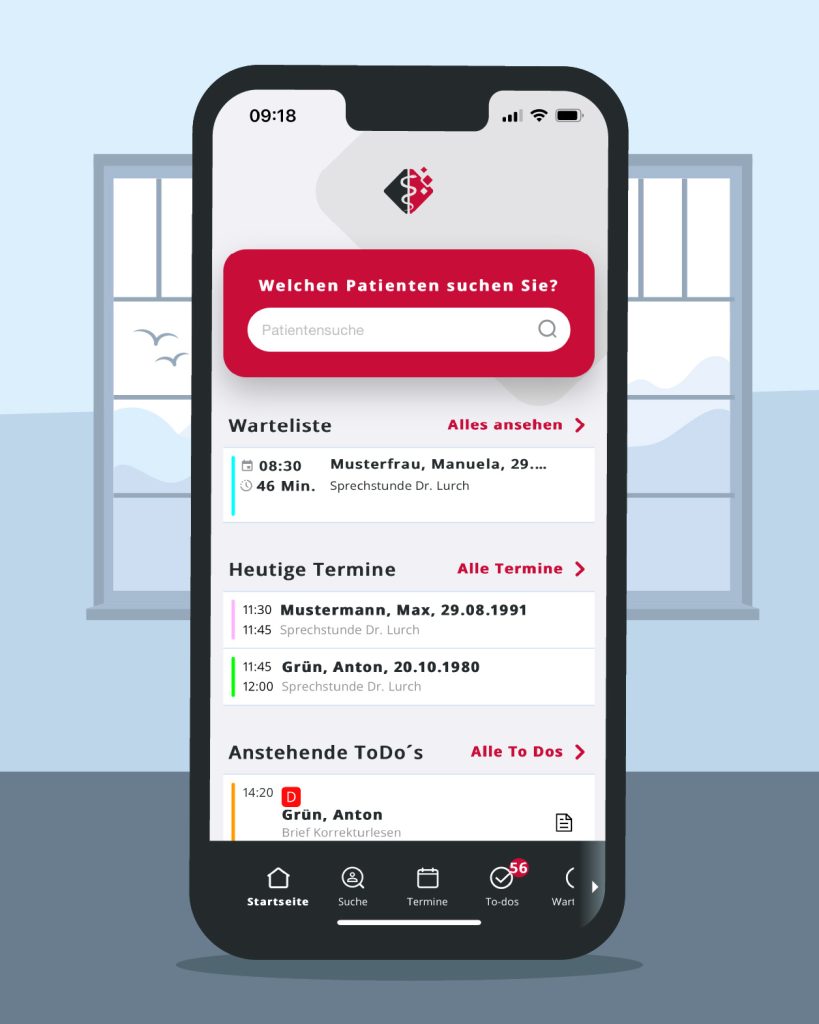 Termine über die App geben und verwalten