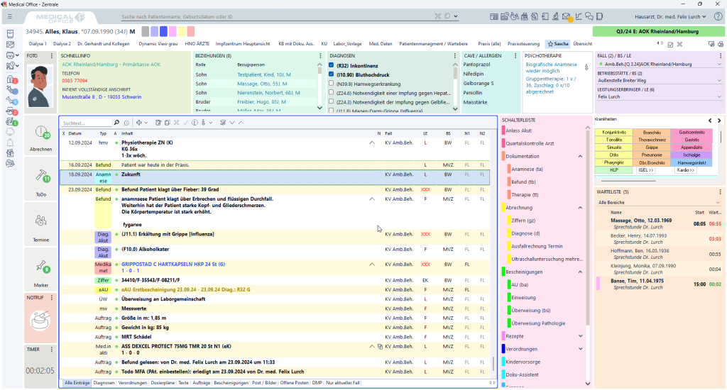 Praxissoftware MEDICAL OFFICE - Übersicht