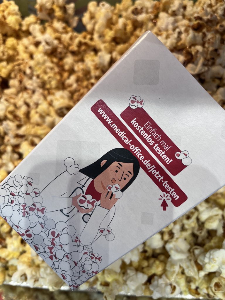 das heiß begehrte MEDICAL OFFICE Popcorn auf der medizin