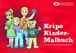 Titelbild des Kripo-Kinder-Malbuchs des Bundes Deutscher Kriminalbeamter (BDK)